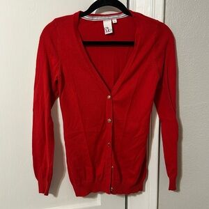 OhMG bright red cardigan